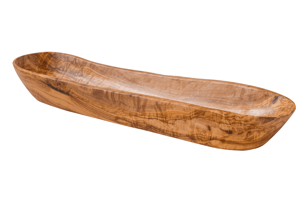 Olivenholz Schale zum Servieren Rund | Holz-Leute