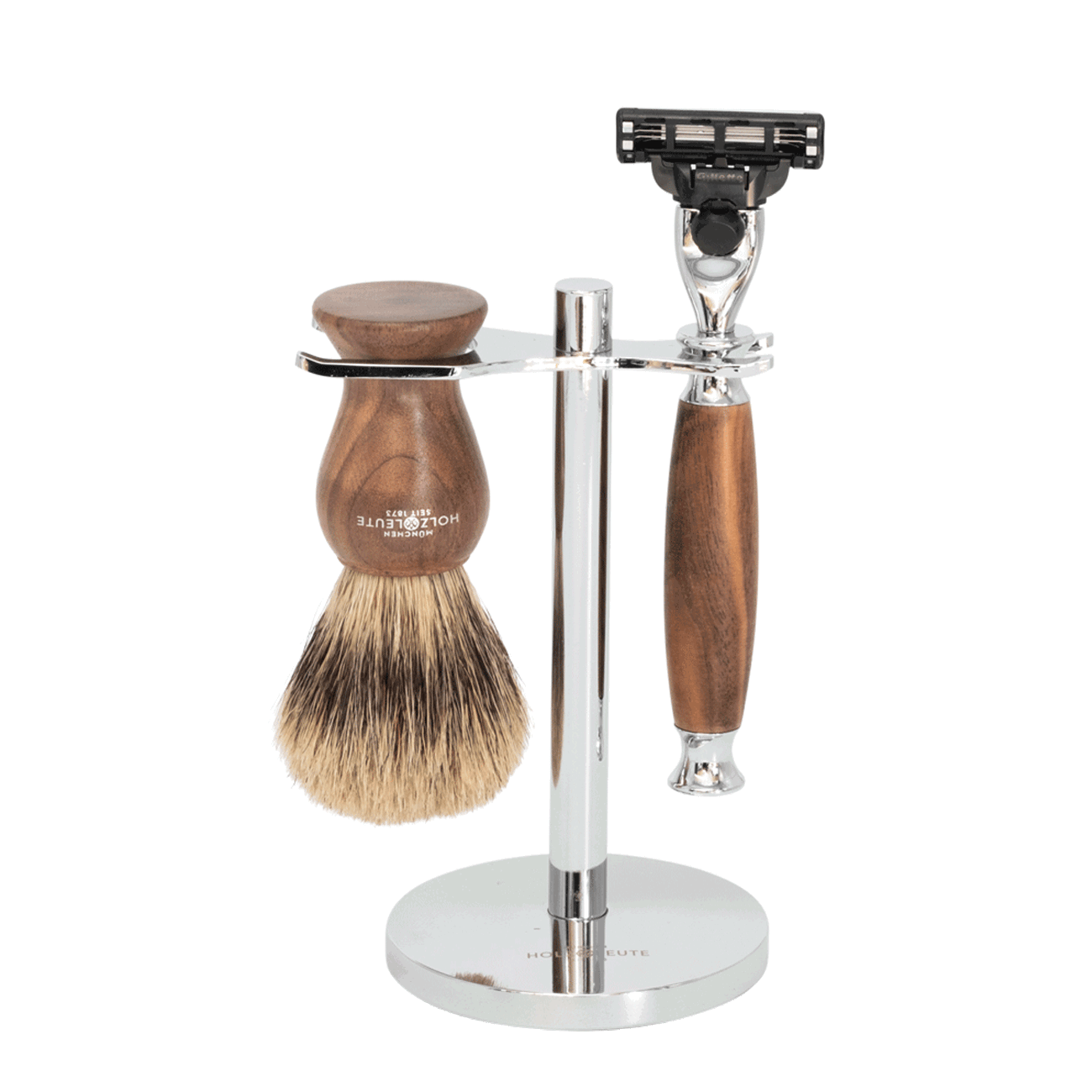 Rasierset Tivoli Walnuss mit Nassrasierer Gillette® Mach3® Rasierset Tivoli Walnuss mit Nassrasierer Gillette® Mach3®