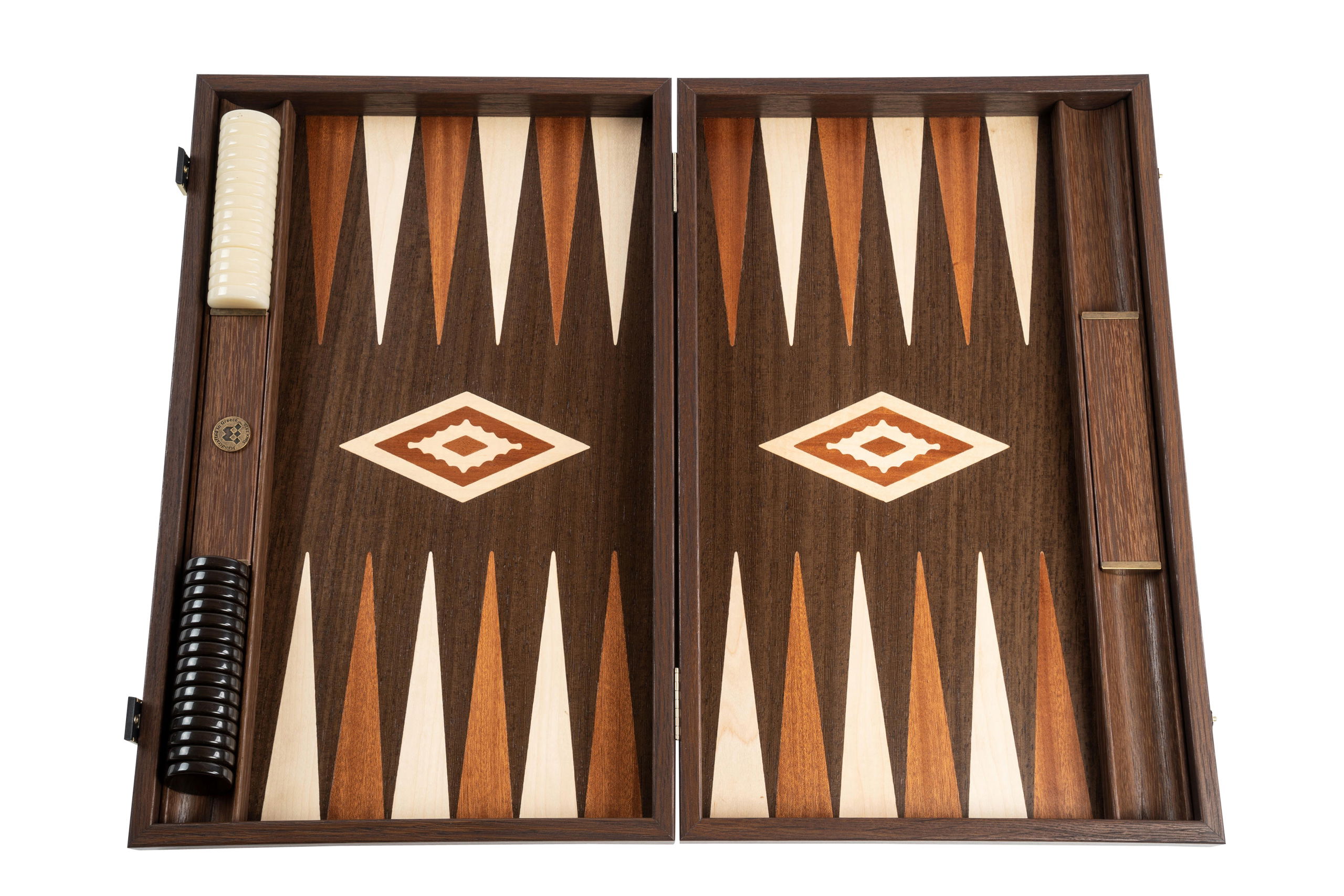 Backgammon in Turniergröße aus Walnussholz | Holz-Leute